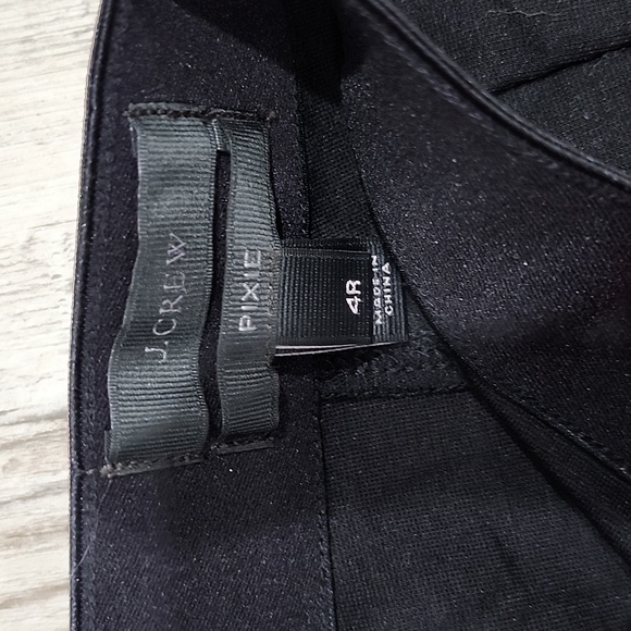 J. Crew Black Pixie Pant, 4 Regular, Stretch, Back Zip, Back Seams, Work Party - Picture 6 of 9